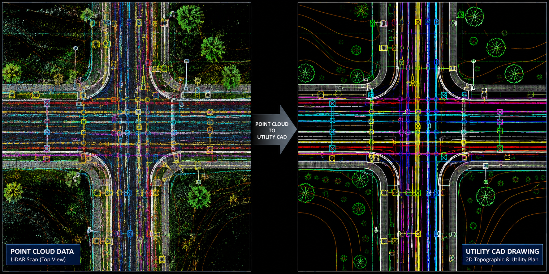 Point Cloud to Utility CAD