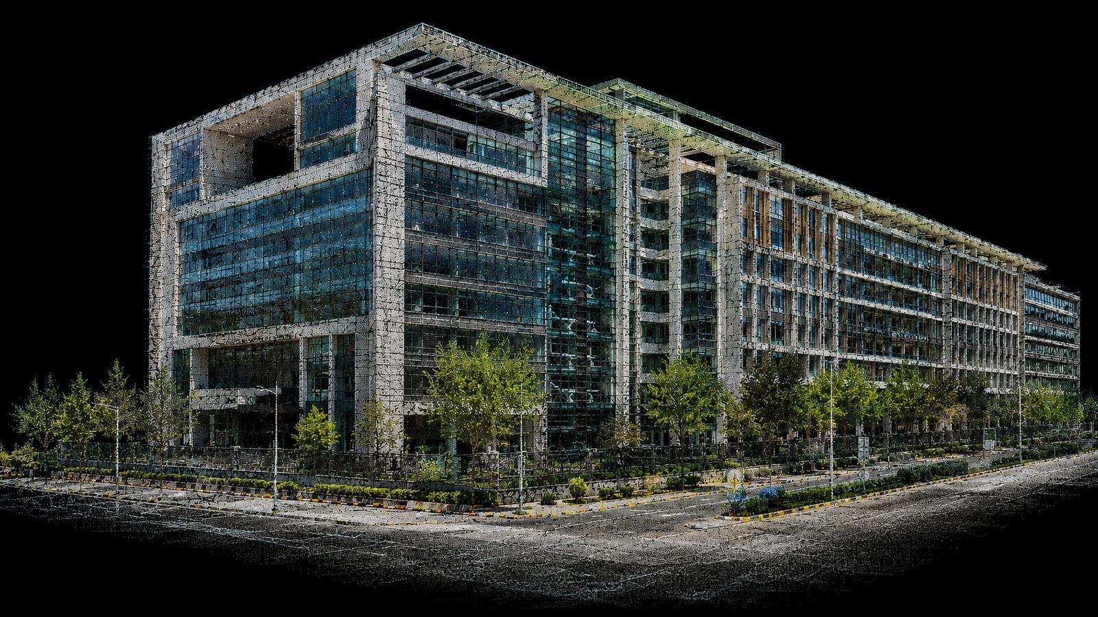 Building point cloud project visual